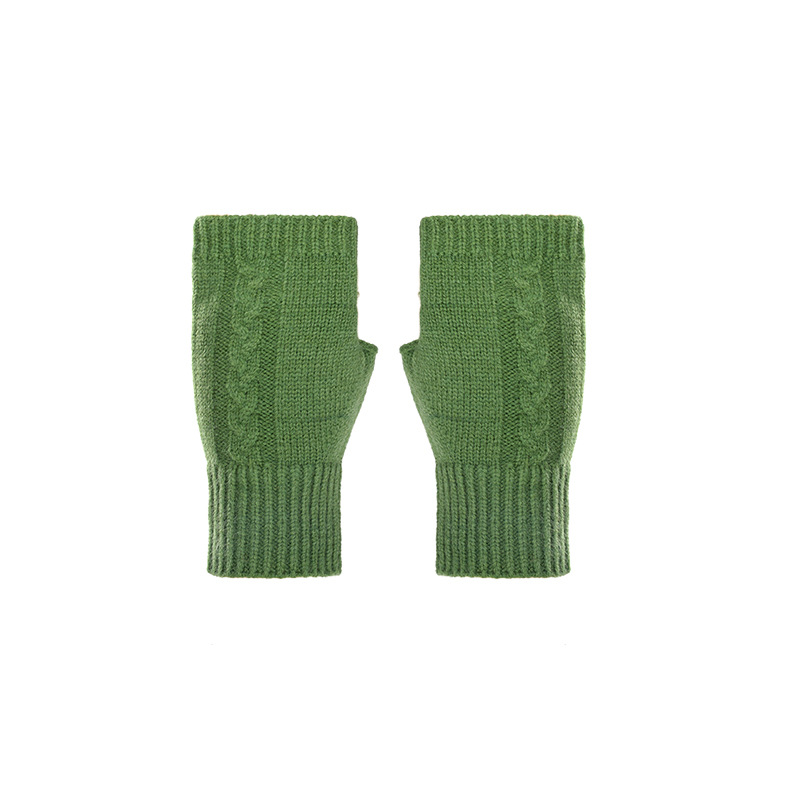 Ins Style Cable Knit Fingerless Gloves