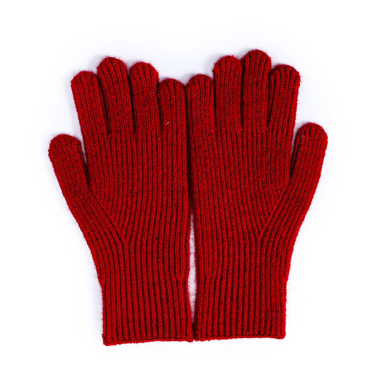 Autumn and Winter men's and women's five-finger warm gloves