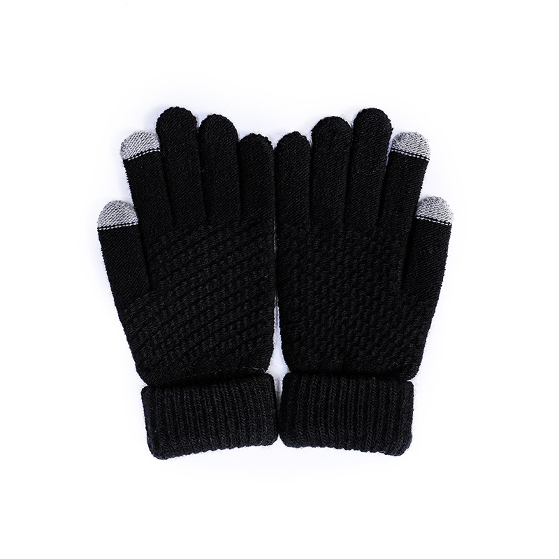 Finger Touch Screen Cable Knit Gloves