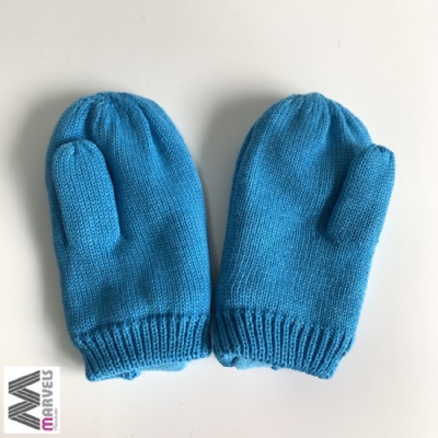 Children Blue knite mitten