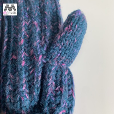 Space dye color mitten