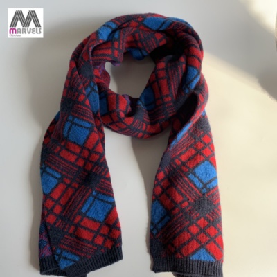 Colorful Checked Acrylic Scarf