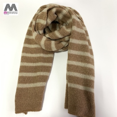 Knitted Stripe with Lurex Scarf