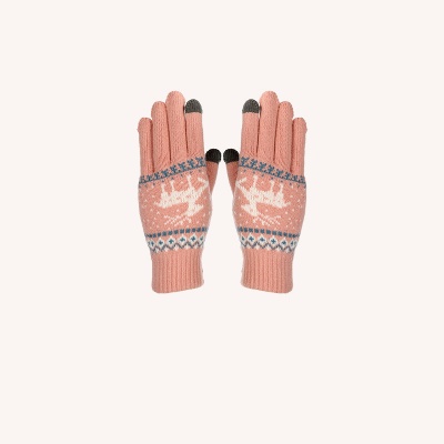 Cycling Touch Screen Fashion Jacquard Knit Thermal Gloves