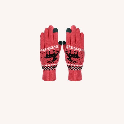 Cycling Touch Screen Fashion Jacquard Knit Thermal Gloves