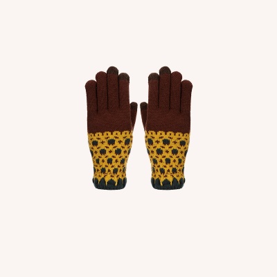 Adult Outdoor Jacquard Knit Gloves