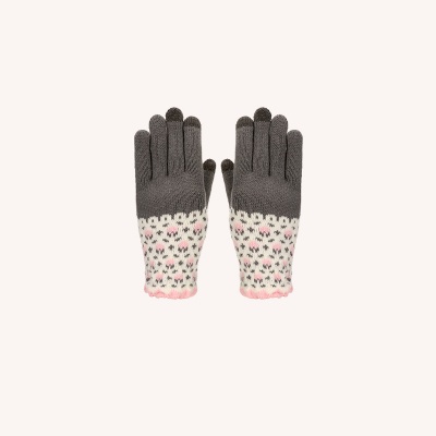 Adult Outdoor Jacquard Knit Gloves