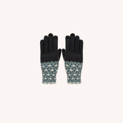 Adult Outdoor Jacquard Knit Gloves