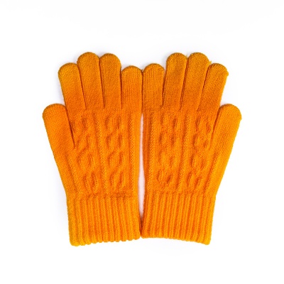 Five Fingers Cable Knit Gloves