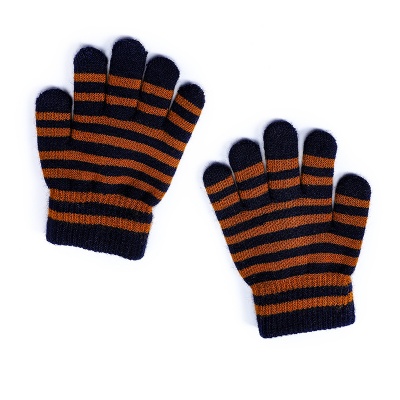 Children's Stripe Five Finger Gloves