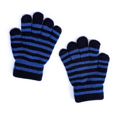 Children's Stripe Five Finger Gloves