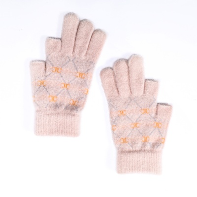 Women's Thumb and Forefinger Half Finger Knit Gloves