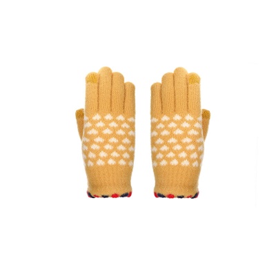 Touch Screen Heart Jacquard Gloves