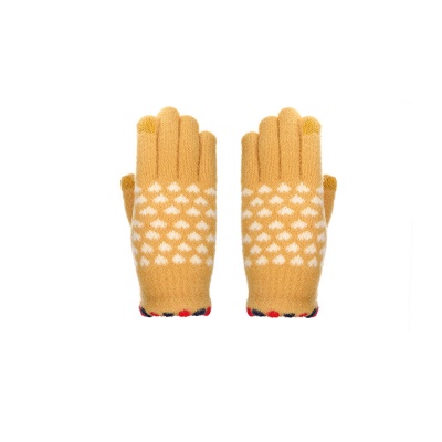 Touch Screen Heart Jacquard Gloves