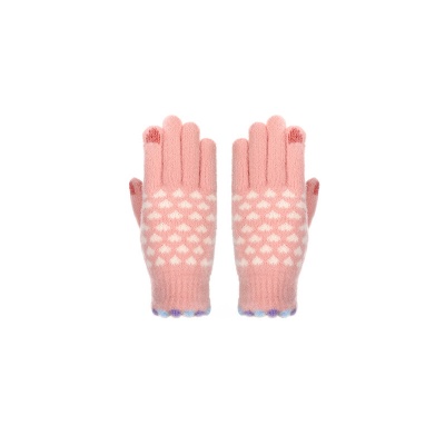 Touch Screen Heart Jacquard Gloves