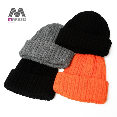 Solid color rib beanie