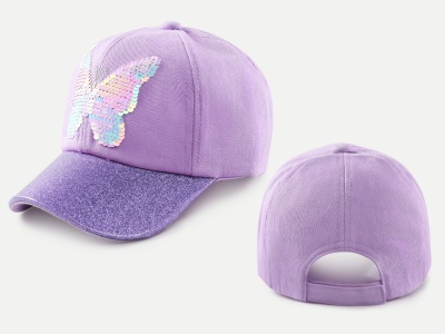 Children sequin pattern shining cap