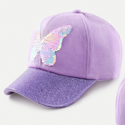 Children sequin pattern shining cap