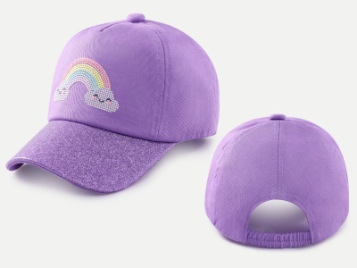 Children sequin pattern shining cap
