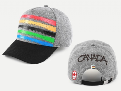 Colorful stripe printing Cap