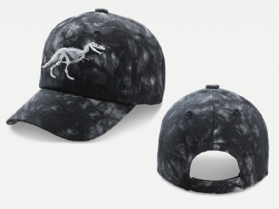 Dinosaur Embroidered Tie Dye Cap