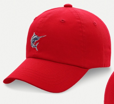 Shark Embroidered solid Cap