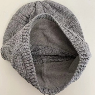 Recycle polyester solid beanie
