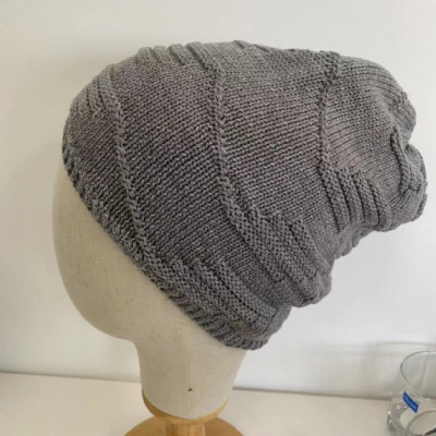 Recycle polyester solid beanie