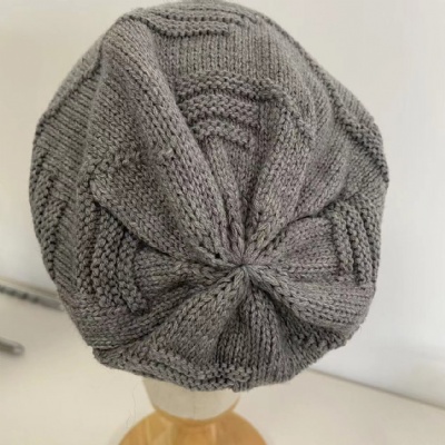 Recycle polyester solid beanie