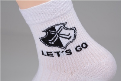 White jacquard short socks