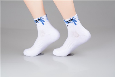 Jacquard lace short socks