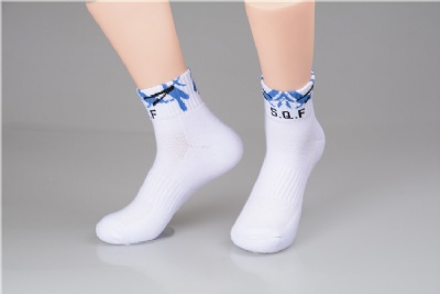 Jacquard lace short socks