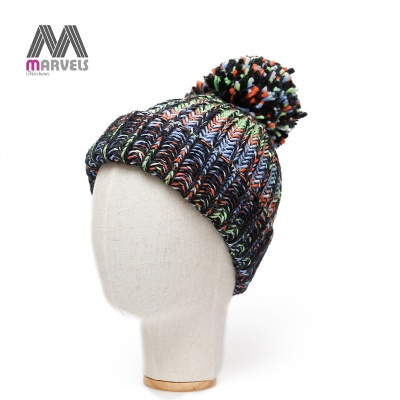 Knitted space dye beanie