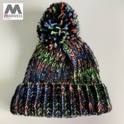 Knitted space dye beanie