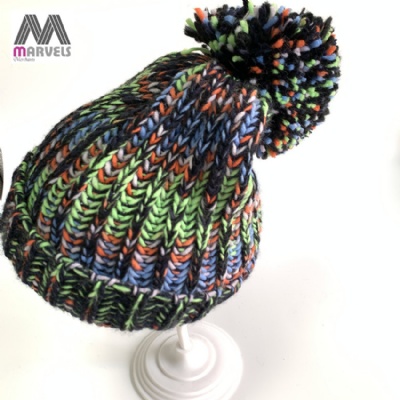 Knitted space dye beanie