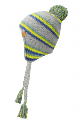 Contrast color earcuff beanie