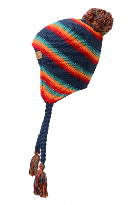 Contrast color earcuff beanie