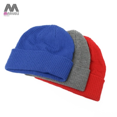 Unisex rib acrylic beanie