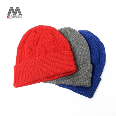 Unisex rib acrylic beanie