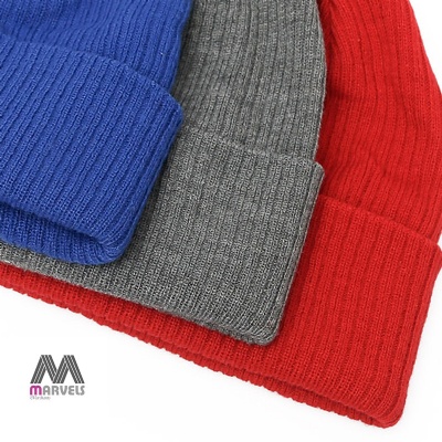 Unisex rib acrylic beanie