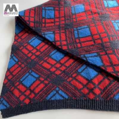 Colorful Checked Acrylic Scarf