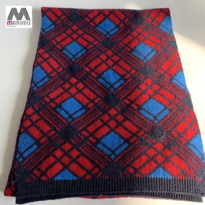 Colorful Checked Acrylic Scarf