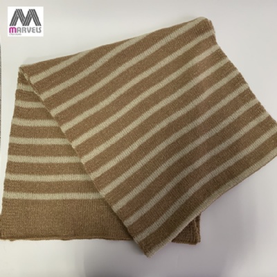 Knitted Stripe with Lurex Scarf