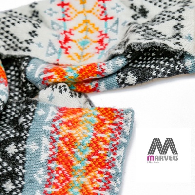 Colorful knitted Acrylic Scarf