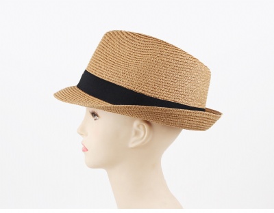 Couples Gentlemen′s Small Short-Brimmed British Jazz Straw Hat