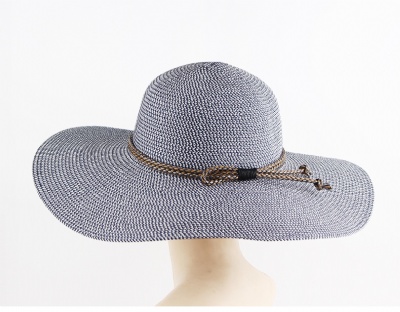 Summer Women′s Fashion Big-Brimmed Travel Sunscreen Straw Hat