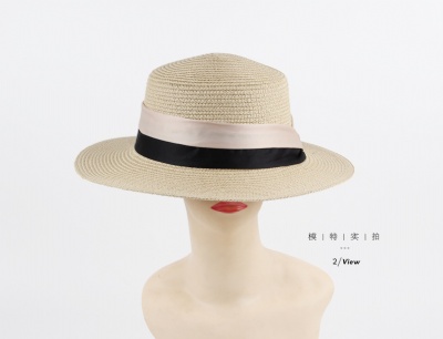 Women's Summer Flat Top Hat Outdoor Dome Sunhat