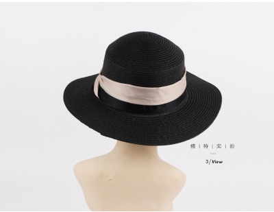 Women's Summer Flat Top Hat Outdoor Dome Sunhat