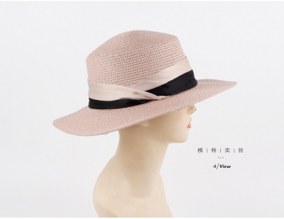 Women's Summer Flat Top Hat Outdoor Dome Sunhat
