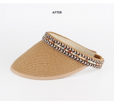 Summer Ladies Fashion Empty Top Outdoor Sunshade Straw Hat